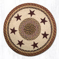 Barn Star Round Rug Handwoven with 100% Natural Jute and Hand Stenciled 27" | Farmhouse World