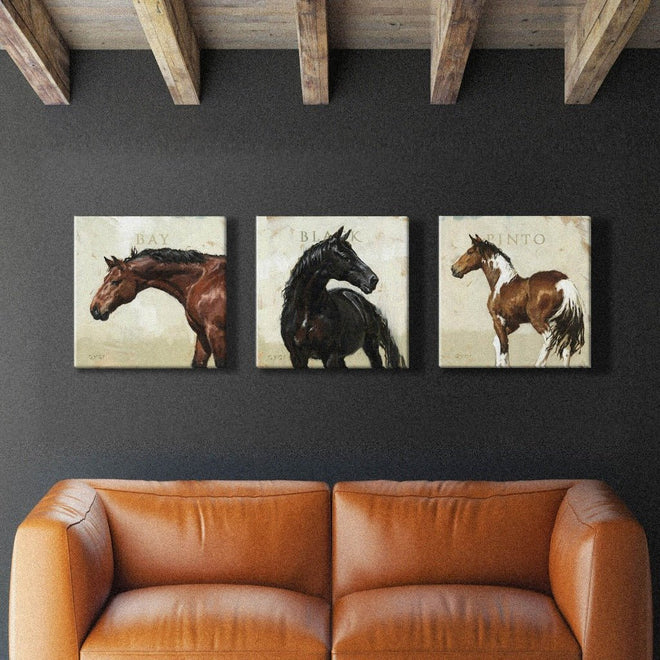 Bay Horse Gallery Wrapped Canvas Wall Art - 5" to 48" Sizes | Farmhouse World