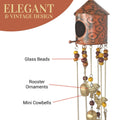 Birdhouse Wind Chimes - Orange | Farmhouse World