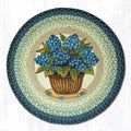 Blue Hydrangea Round Rug | Farmhouse World