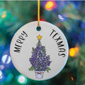 Bluebonnet Merry Texmas Christmas Ornament Ceramic | Farmhouse World