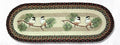 Chickadee Braided Oval Table Runner - 100% Natural Jute and Hand Stenciled | Farmhouse World