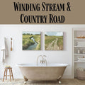 Country Road Gallery Wrapped Canvas Art - 5" to 48" Sizes | Farmhouse World