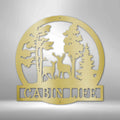 Custom Cabin Life Deer in the Woods - Steel Sign | Farmhouse World