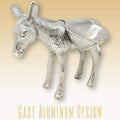 Decorative Cast Aluminum Donkey with Side Saddle Bowls Serving Dish | Farmhouse World