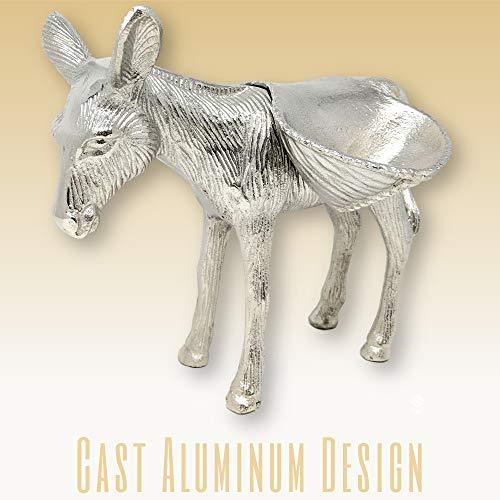 Decorative Cast Aluminum Donkey with Side Saddle Bowls Serving Dish | Farmhouse World