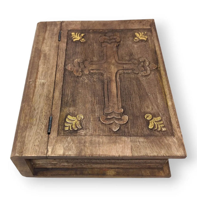 Decorative Wooden Bible Box | Farmhouse World