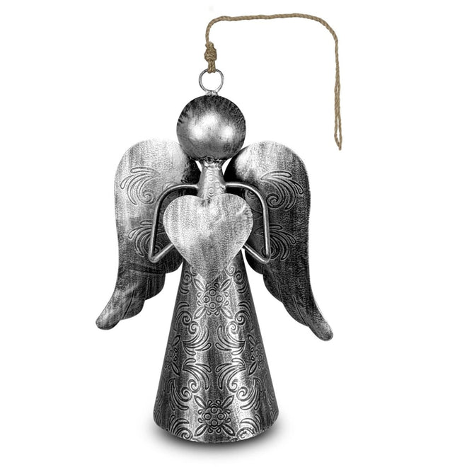Etched Angel Bell Pendant | Farmhouse World