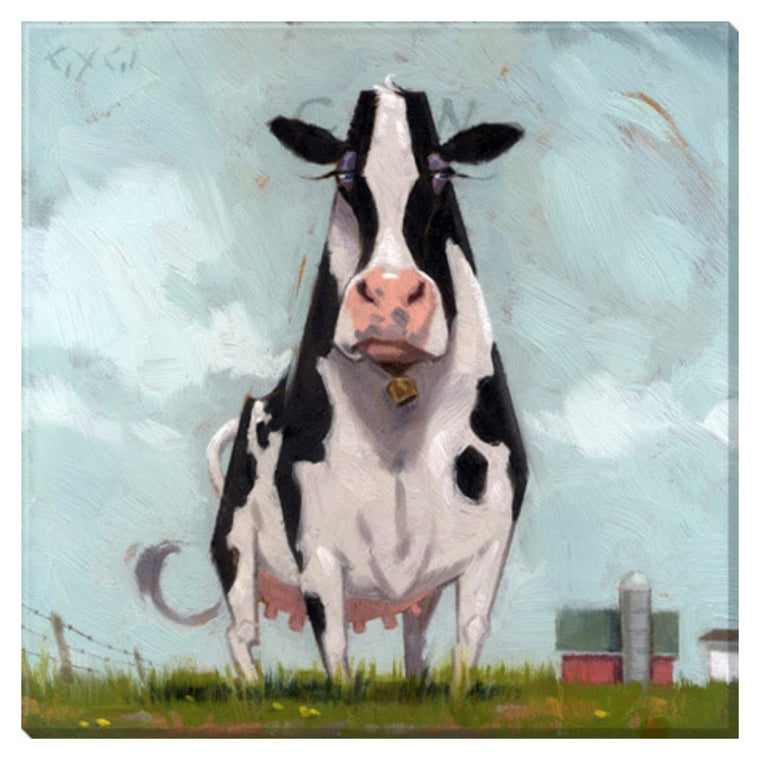 Fanciful Cow Gallery Wrapped Canvas Wall Art - 5" to 48" Sizes | Farmhouse World