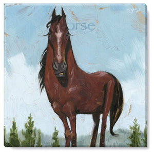 Fanciful Horse Gallery Wrapped Canvas Wall Art - 5" to 48" Sizes | Farmhouse World