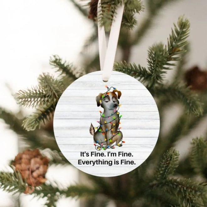 Funny Dog Christmas Ornament | Farmhouse World