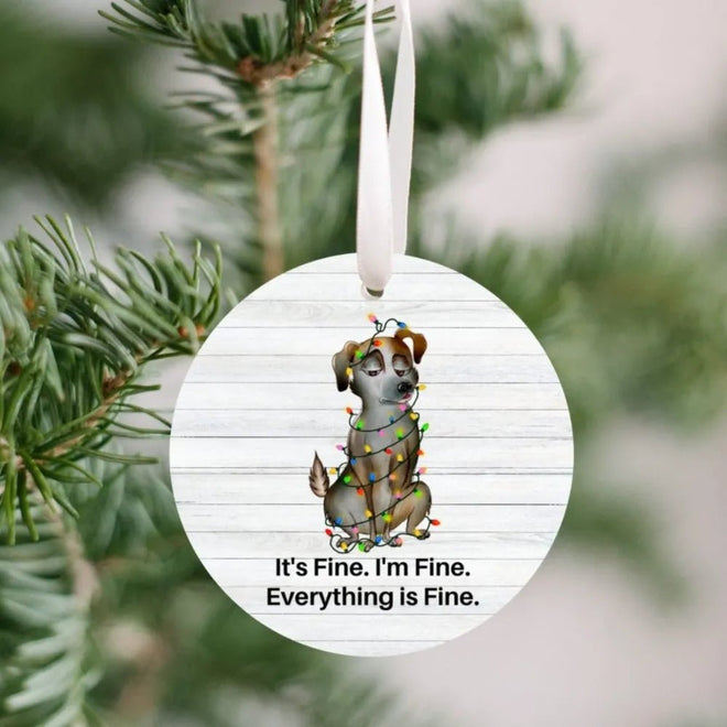 Funny Dog Christmas Ornament | Farmhouse World