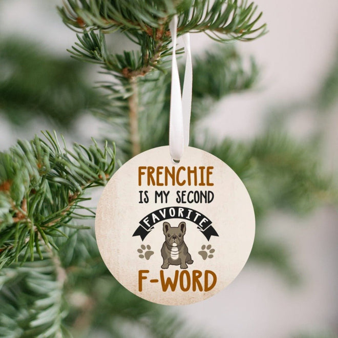 Funny Frenchie Dog Ornament | Farmhouse World