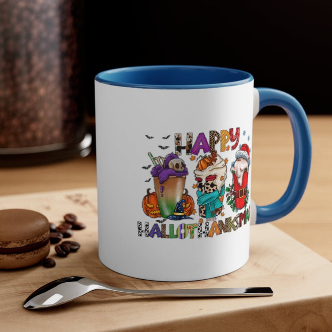 Funny Happy Hallothanksmas Coffee Lover Mug 11oz | Farmhouse World