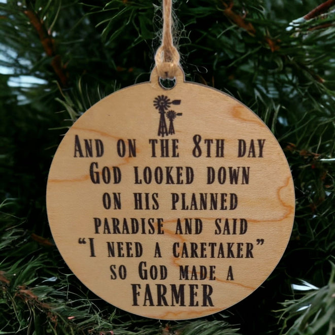 "God Made A Farmer" Ornament | Farmhouse World
