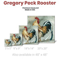 Gregory Peck Rooster Gallery Wrapped Canvas Wall Art - 5" to 48" Sizes | Farmhouse World