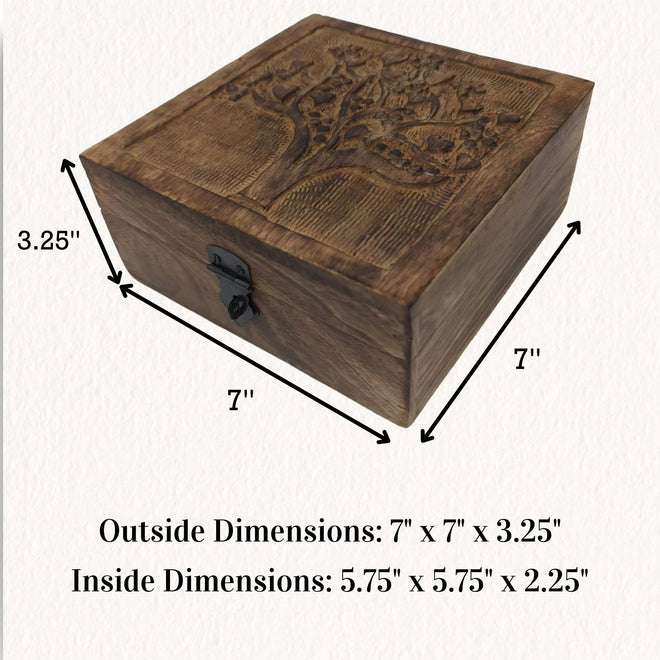 Hand-Carved "Tree of Love" Box | Farmhouse World