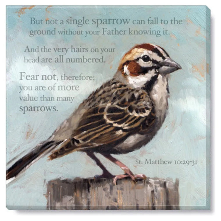 Inspirational Sparrow Canvas Art | Farmhouse World