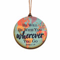 Joshua 1:9 Travel Map Christmas Ornament | Farmhouse World