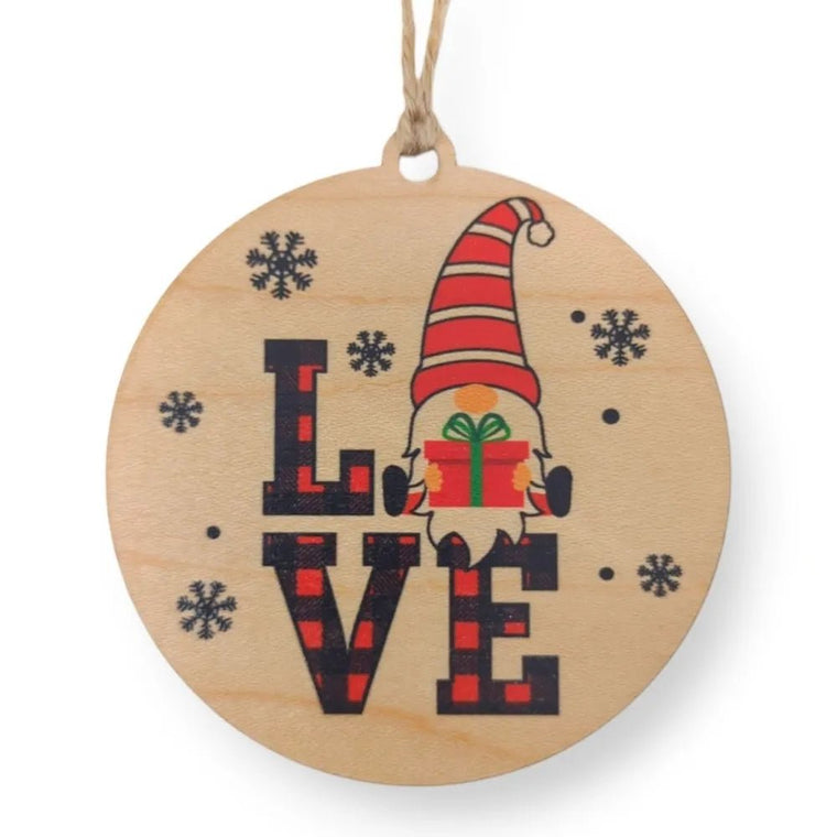 Love Gnome Christmas Ornament | Farmhouse World
