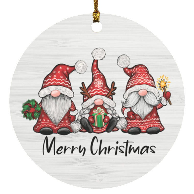 Merry Christmas Gnomes Ornament | Farmhouse World