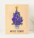 Merry Texmas Bluebonnet Christmas Tree Sign on Wood | Farmhouse World