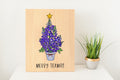 Merry Texmas Bluebonnet Christmas Tree Sign on Wood | Farmhouse World