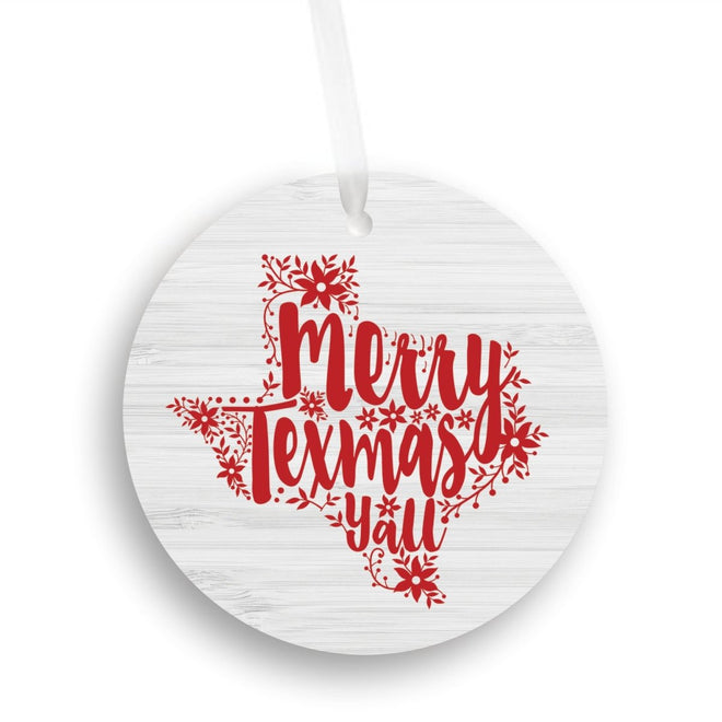 Merry Texmas Y'all - Texas Chrismas Ornament | Farmhouse World