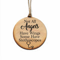 Nurse Gift - Not All Angels Have Wings Stethoscope Christmas Ornament | Farmhouse World