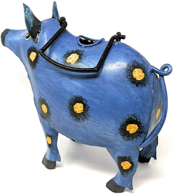 Patches the Blue Pig Watering Can for Indoor or Outdoor Use | Farmhouse World