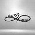 Personalized Infinity Heart Metal Sign | Farmhouse World