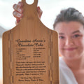 Personalized Recipe Bamboo Cutting Board 13.5" x 7" | Farmhouse World
