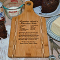 Personalized Recipe Bamboo Cutting Board 13.5" x 7" | Farmhouse World