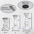 Pillar Candle Holders Set of 3 ~ 7" to 10.5" Tall | Farmhouse World