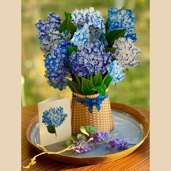 Pop-Up Flower Bouquet Greeting Card - Hydrangeas | Farmhouse World