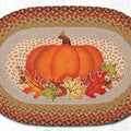 Pumpkin Leaf oval braided jute fall rug