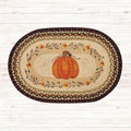 Pumpkin Oval Rugs - Handwoven with 100% Natural Jute and Hand-Stenciled | Farmhouse World