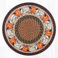 Pumpkin Round Rugs - Handwoven with 100% Natural Jute and Hand-Stenciled | Farmhouse World
