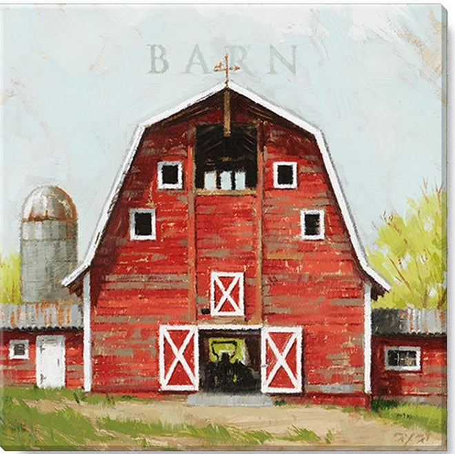 Red Barn Gallery Wrapped Canvas Art - 5" to 48" Sizes | Farmhouse World