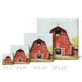 Red Barn Gallery Wrapped Canvas Art - 5" to 48" Sizes | Farmhouse World