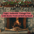 Rustic Festival Bell Garland on Jute String Rope | Farmhouse World