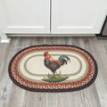 Rustic Rooster Braided Oval Rug | Farmhouse World