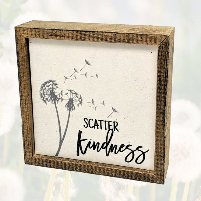 Scatter Kindness 6x6 Wall Art Sign | Farmhouse World