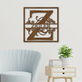 Split Square Monogram Steel Metal Sign | Farmhouse World