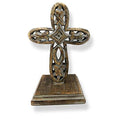 Standing Crosses for Table Decor | Handcarved Wood Cross Perfect for Christian Home Decor | Farmhouse World