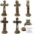 Standing Crosses for Table Decor | Handcarved Wood Cross Perfect for Christian Home Decor | Farmhouse World