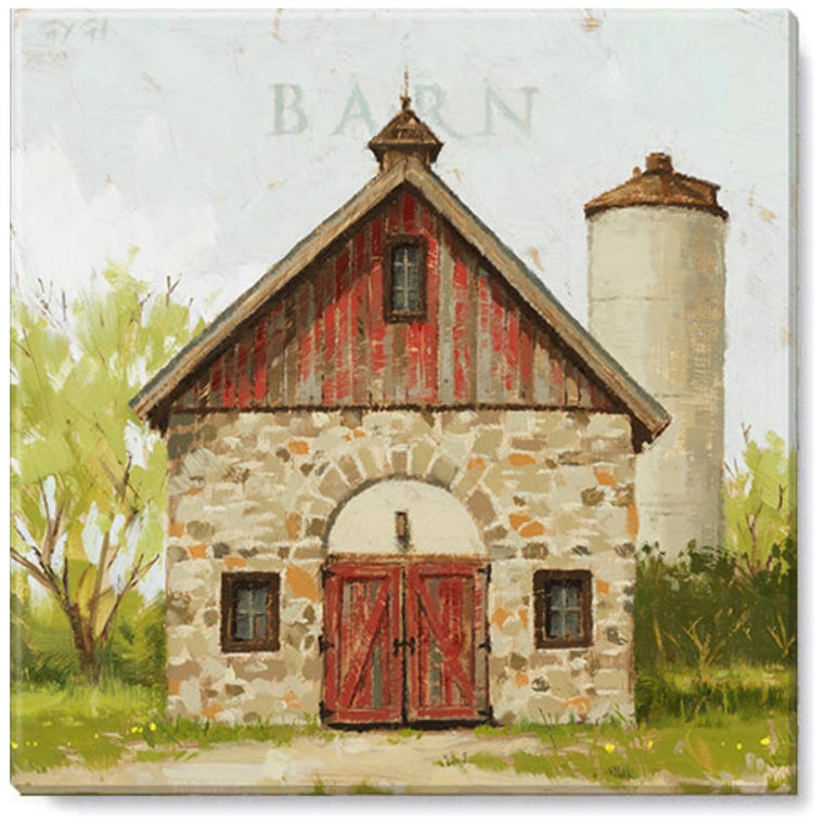 Stone Barn Gallery Wrapped Canvas Wall Art - 5" to 48" Sizes | Farmhouse World