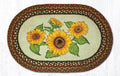 Sunflower Oval Rugs - Handwoven with 100% Natural Jute and Hand-Stenciled | Farmhouse World