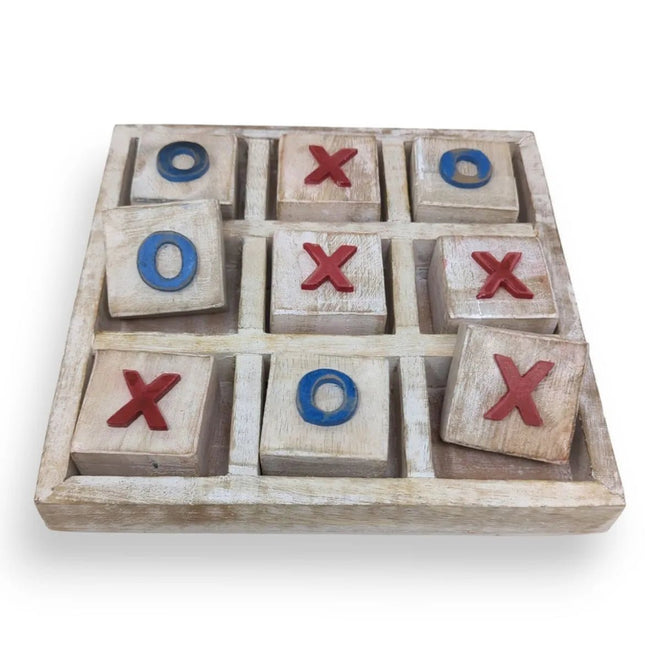 Wooden Tic Tac Toe Game Set | Farmhouse World